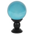 Small Teal Crystal Ball on Stand - Image 2